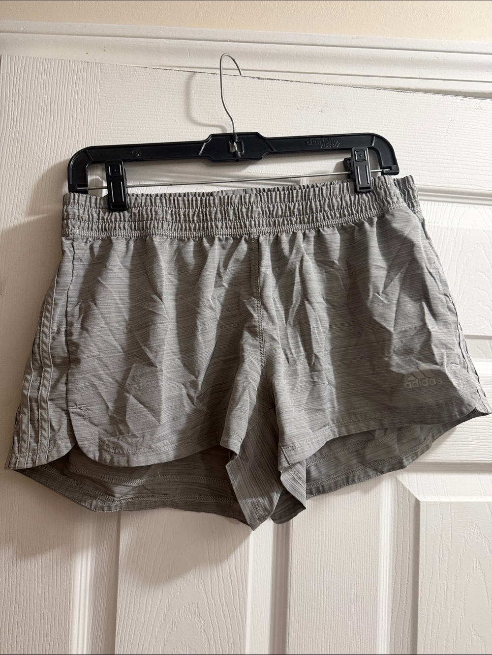 adidas Women's Light Gray Athletic Running Shorts